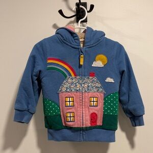 HTF Boden House Appliqué Sherpa Jacket